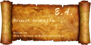 Bruszt Arabella névjegykártya